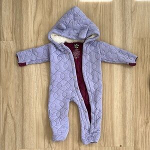 Quilted Purple Kids One Piece